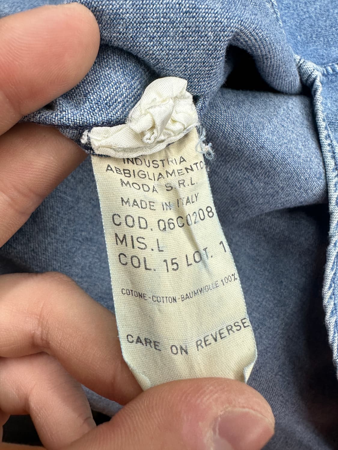 80s ARMANI JEANS 데님웨어 셔츠 L 상품이미지7