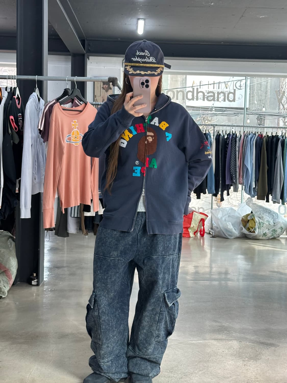 베이프 OG 컬러패치 컬리지 풀 후드집업 상품이미지2