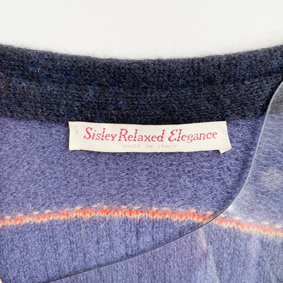 F2 시슬리(Sisley) 90's 패턴 니트 빈티지 가디건 L사이즈 상품이미지4