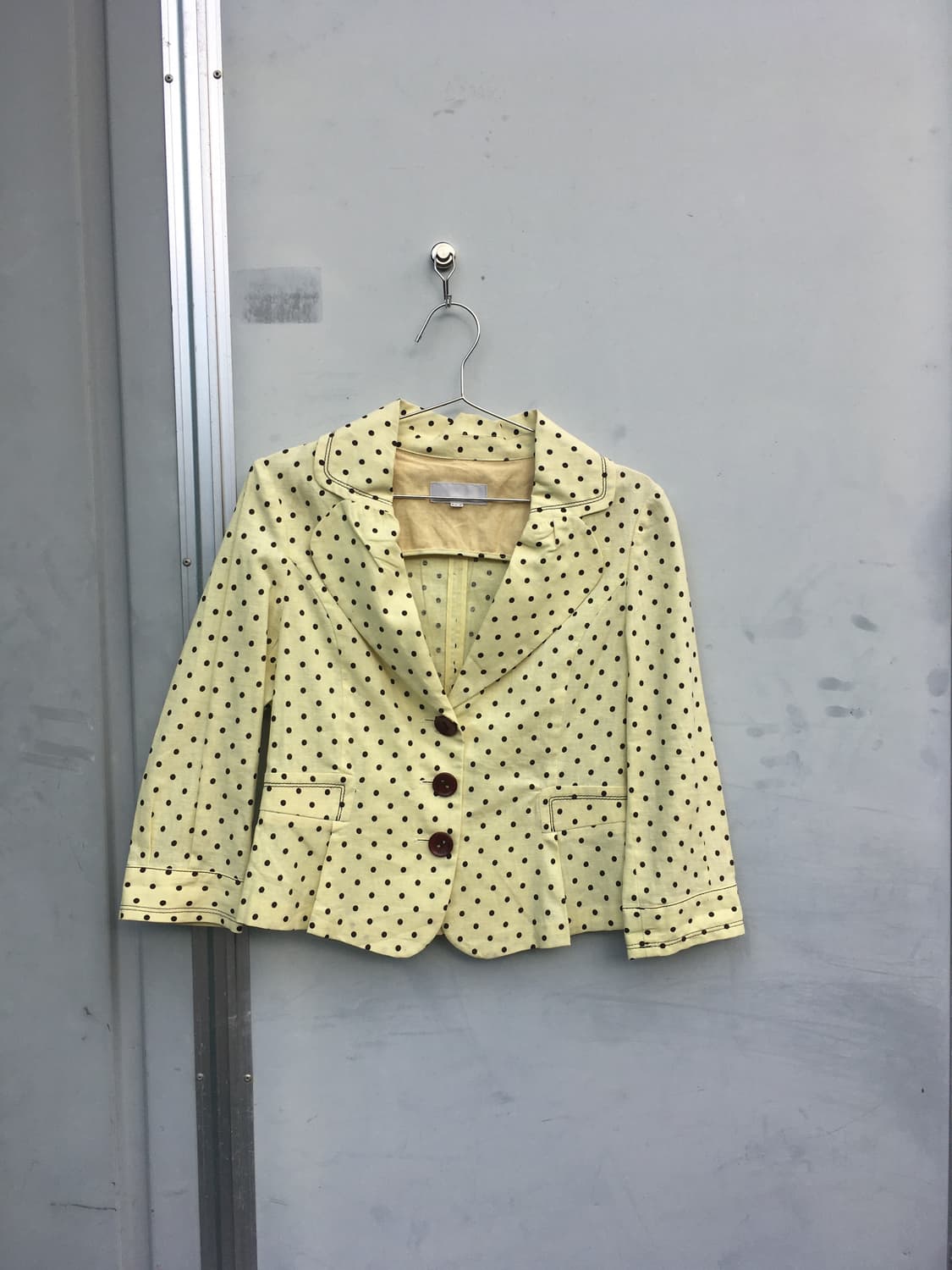 NICE CLAUP Yellow Polka Dot Cropped Jack 상품이미지1