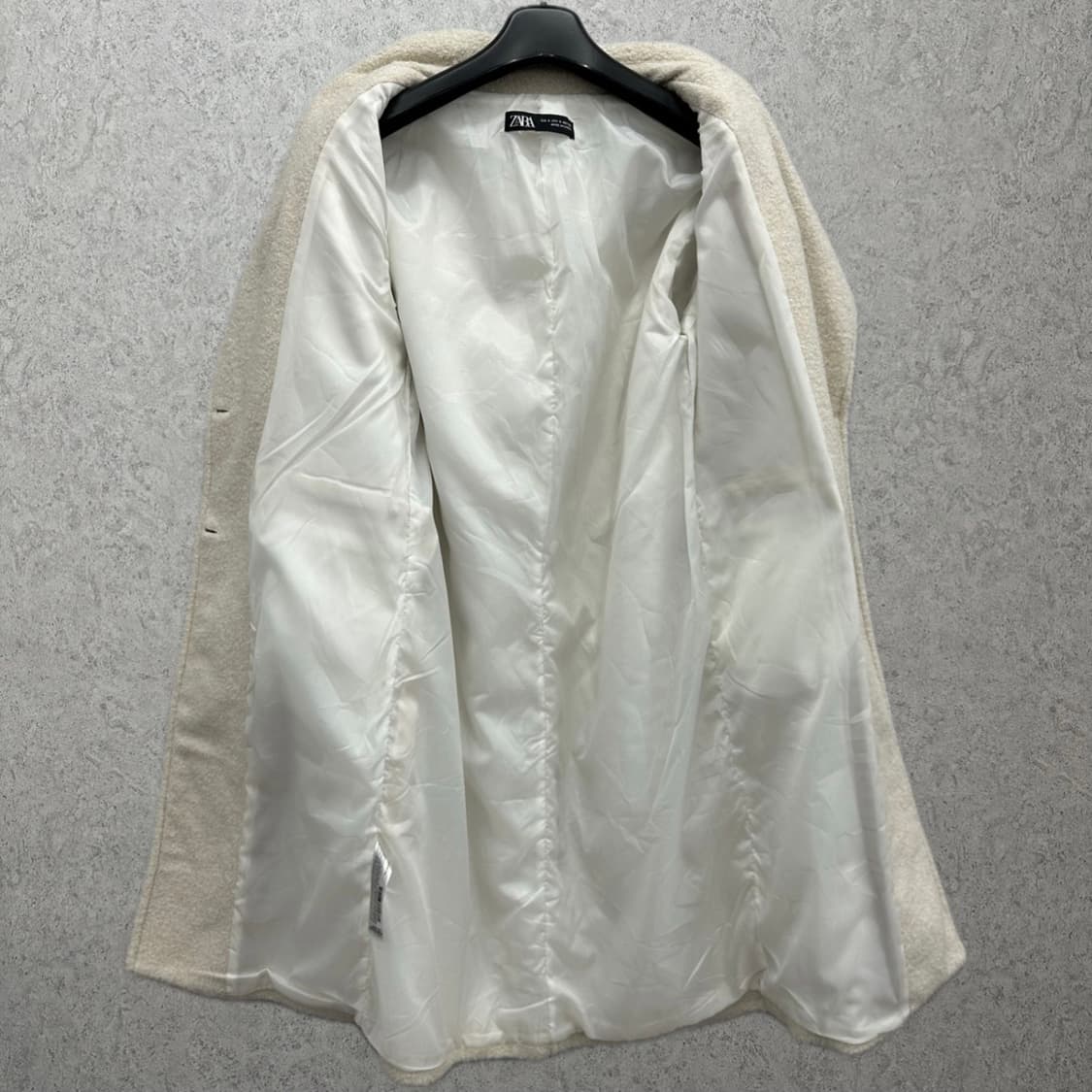 90 자라 여자 부클 롱코트 상품이미지3