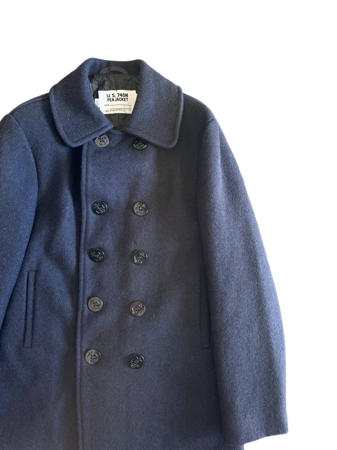 Schott NY US navy 10 buttons wool peacoa 상품이미지3