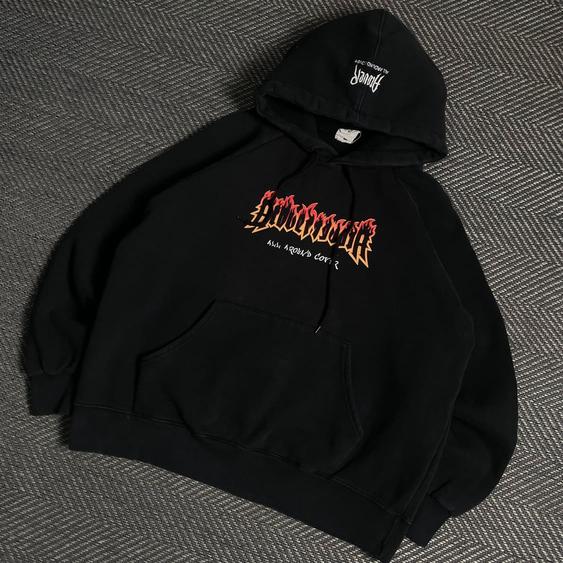 ACOVER 번 빅로고 박시핏 후드 티셔츠 y 4824 상품이미지1