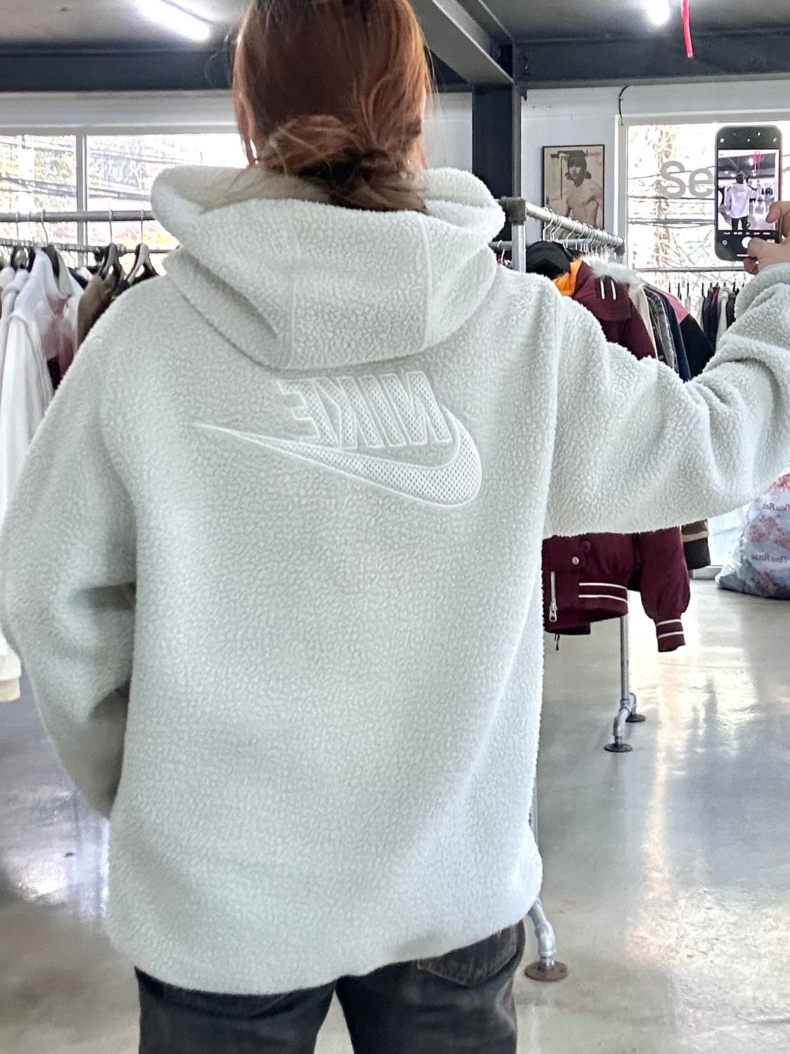 나이키 스우시빅로고 플리스 풀오버후드티 상품이미지1