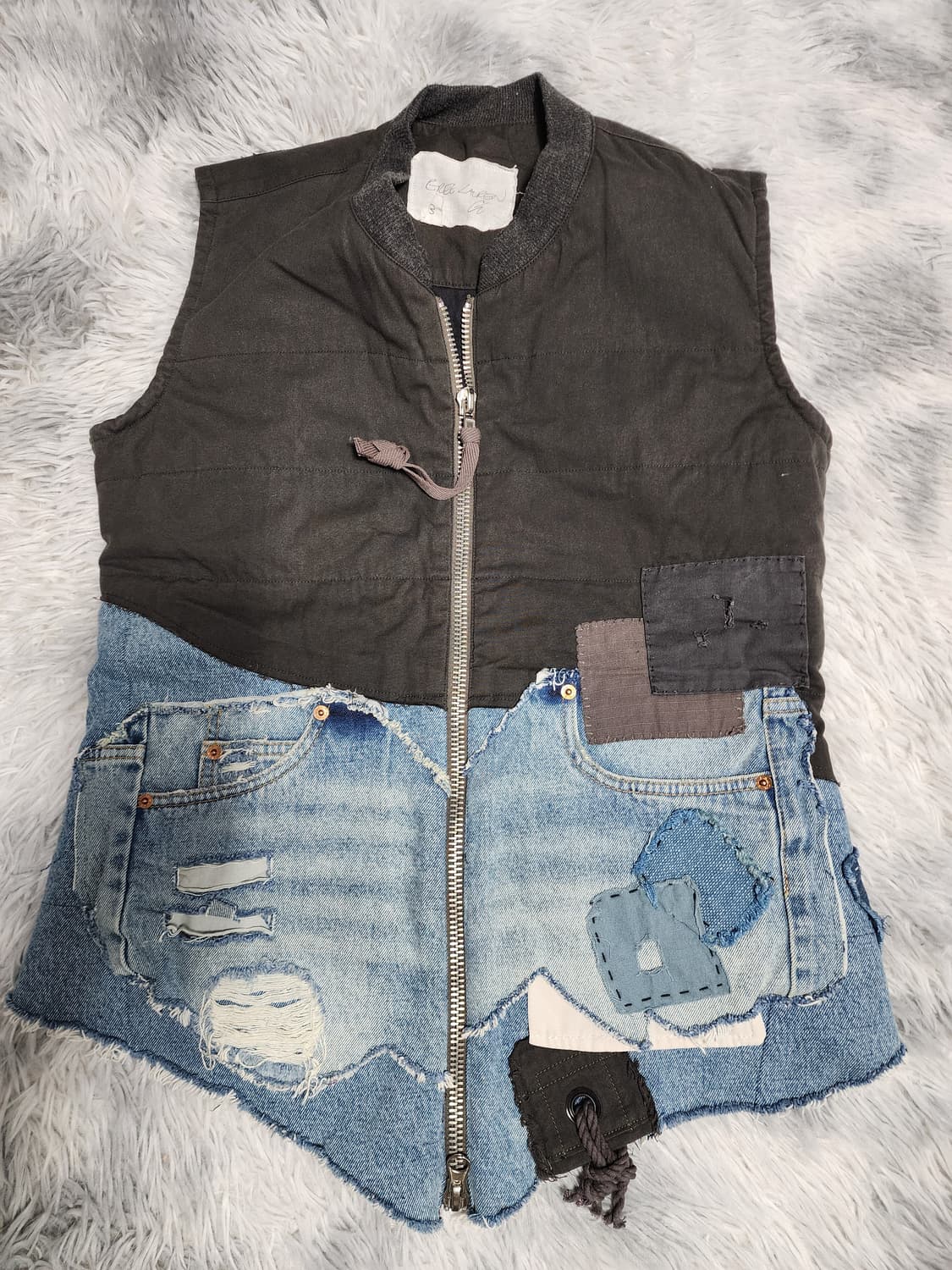 그렉 로렌(Greg Lauren)의 패치워크 데님 베스트 3사이즈 상품이미지1