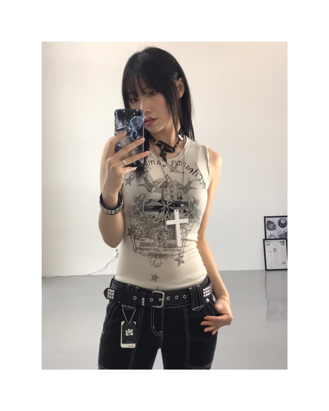 Miss Sixty Viscose Y2k Graphic Sleeveles 상품이미지1