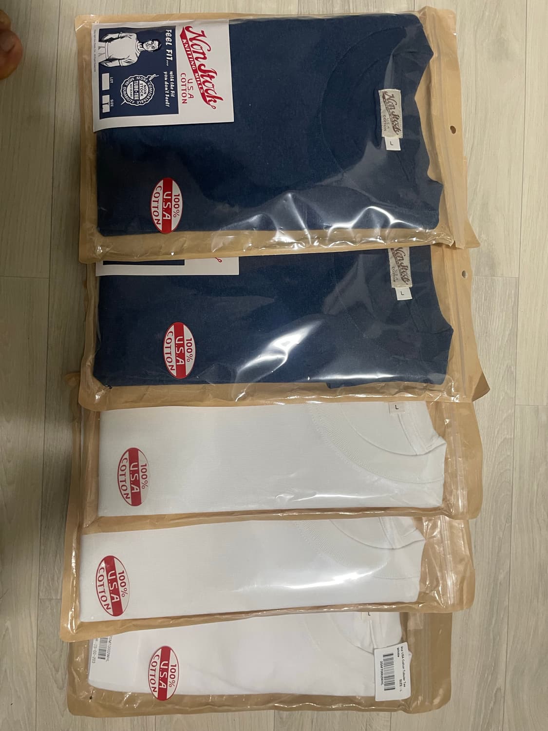 브론슨 논스탁 9온즈 반팔티 L사이즈 5장 상품이미지1