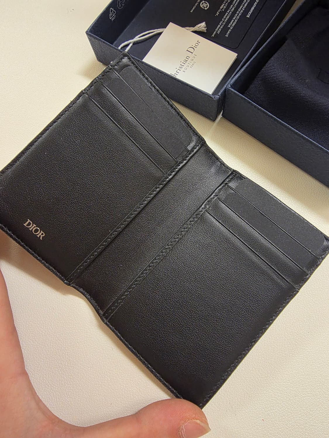 [ 풀구성 ] 디올 오블리크 자카드 오거나이저 카드홀더 2단 카드 지갑 상품이미지2