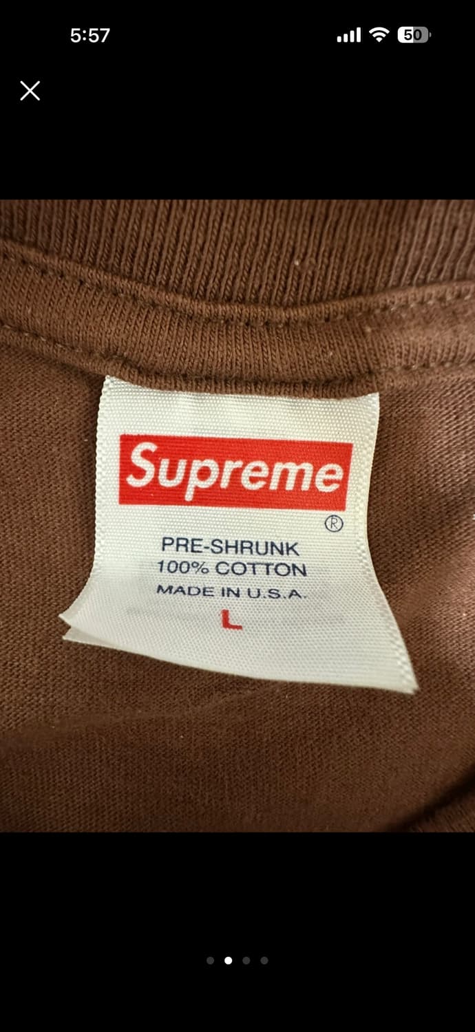 슈프림 ugk 티셔츠 브라운 L 상품이미지2