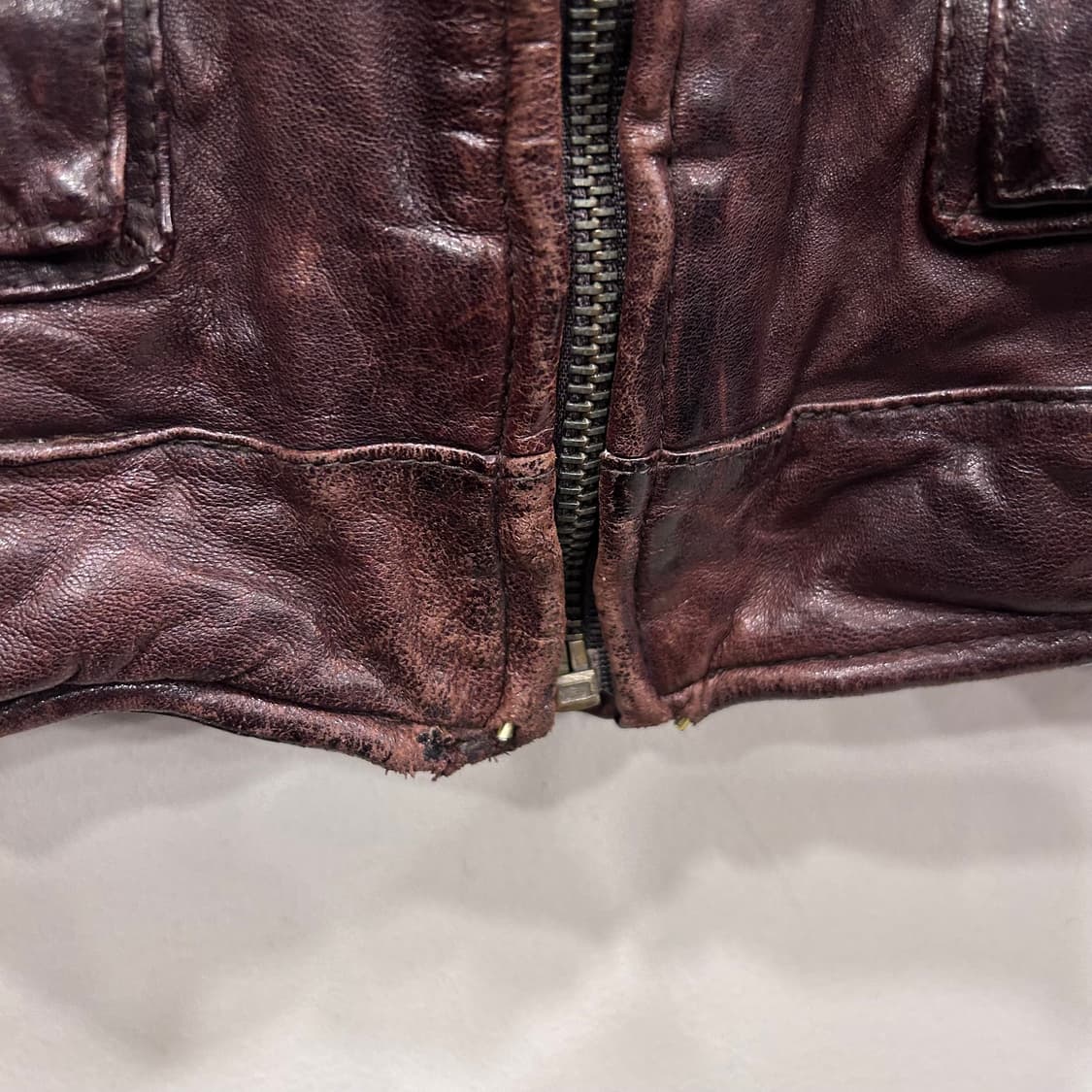 핸드메이드 빈티지 램스킨 레더 라이더자켓 상품이미지4