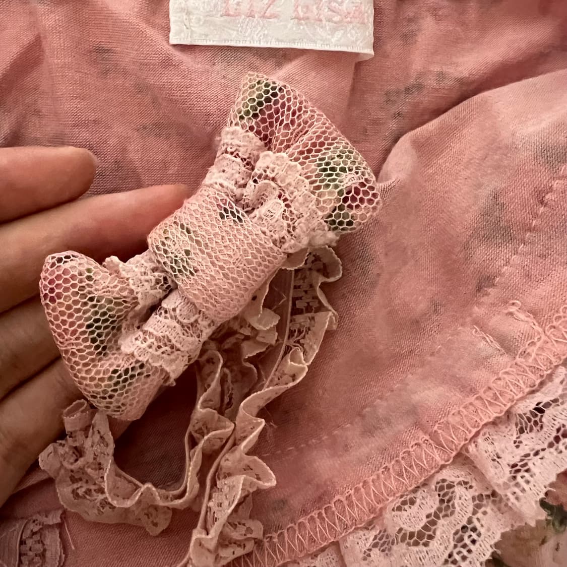 리즈리사 리본 플라워 슬리브리스 캐미솔 히메갸루 라떼갸루 상품이미지2