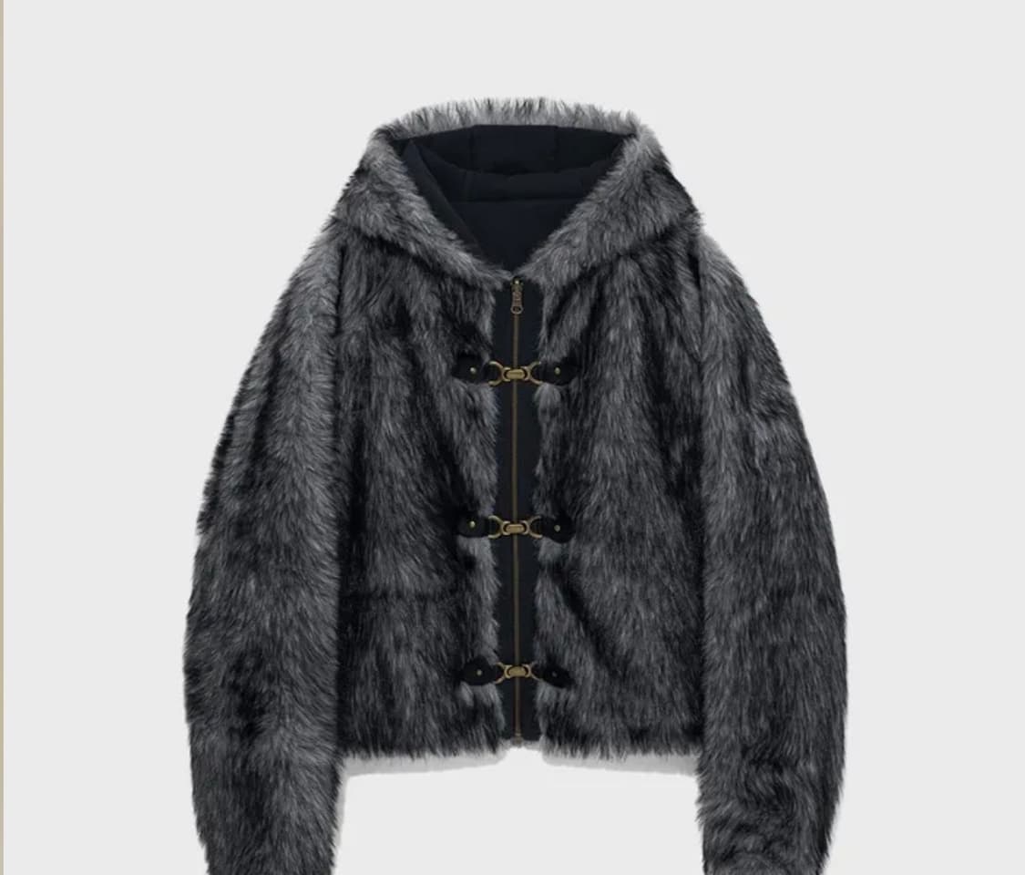 글로니MOOR REVERSIBLE FUR JACKET (CHARCOAL) 상품이미지1