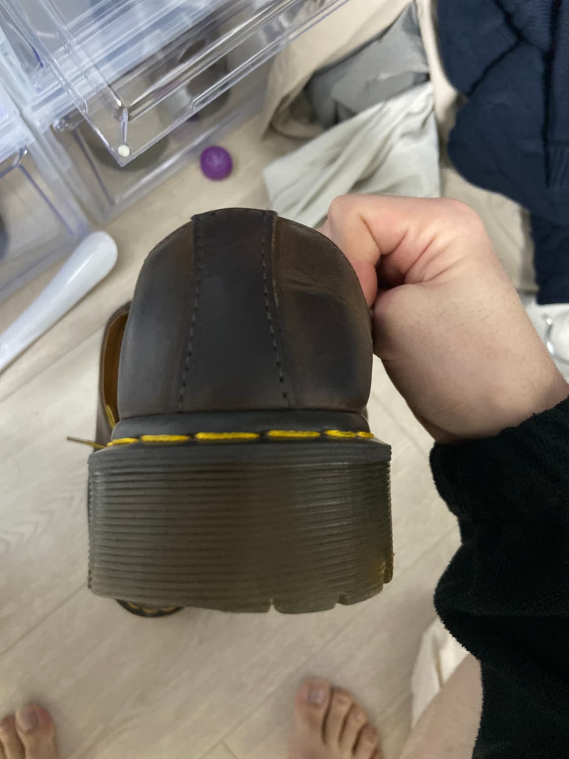 닥터마틴 1461 벡스 크레이지 홀스 다크 브라운 250 상품이미지4