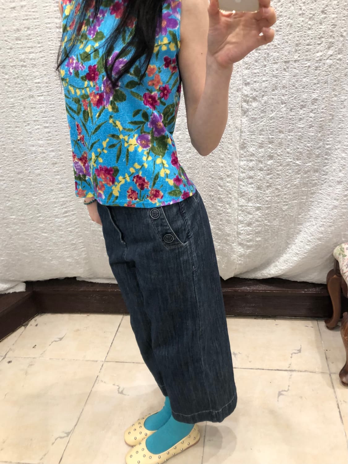 Ease flare crop denim 상품이미지4