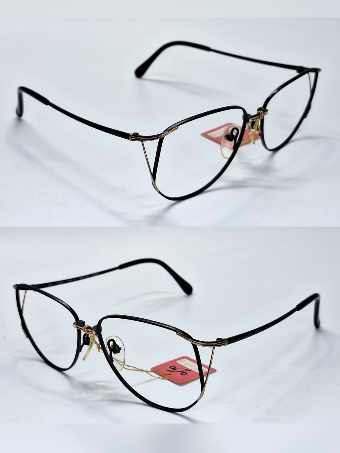 니콘 FIORE F588-54 슬림 안경테 블랙/골드 일본빈티지 데드스톡 상품이미지8