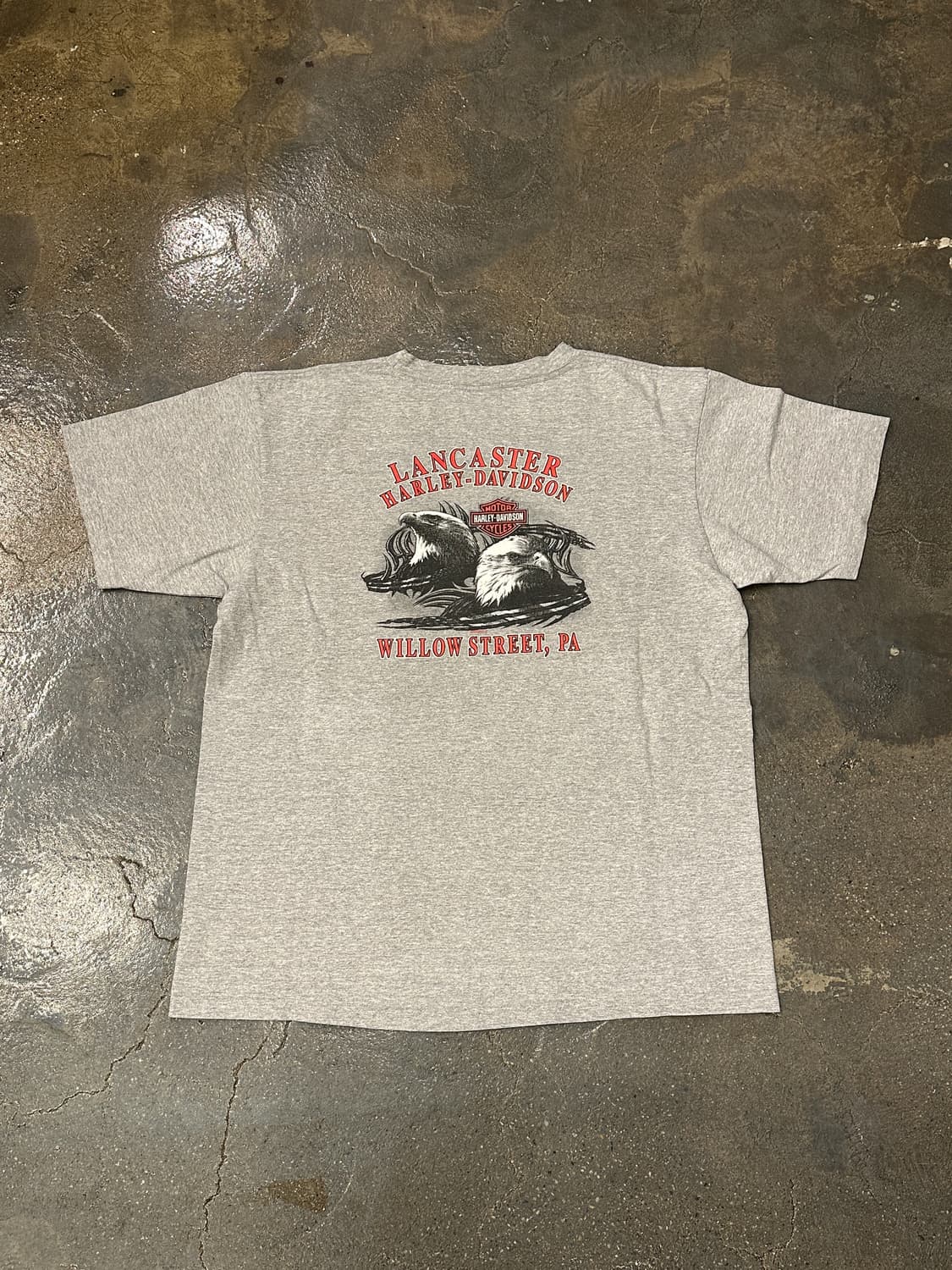 90s USA 할리데이비슨 프린팅 반팔티셔츠 XL 상품이미지2