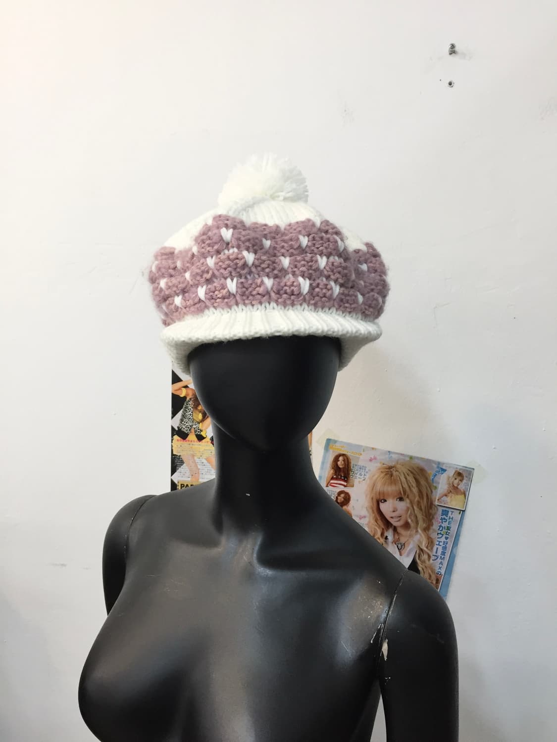 빈티지 방울 니트 캡 모자 상품이미지2