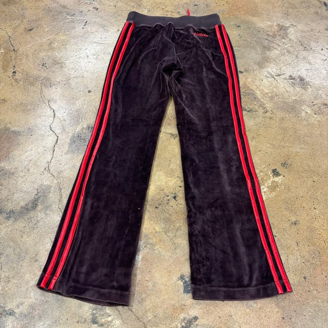 [정품/75] 아디다스 벨벳 초코 레드 트랙팬츠 츄리닝 츄바  상품이미지2