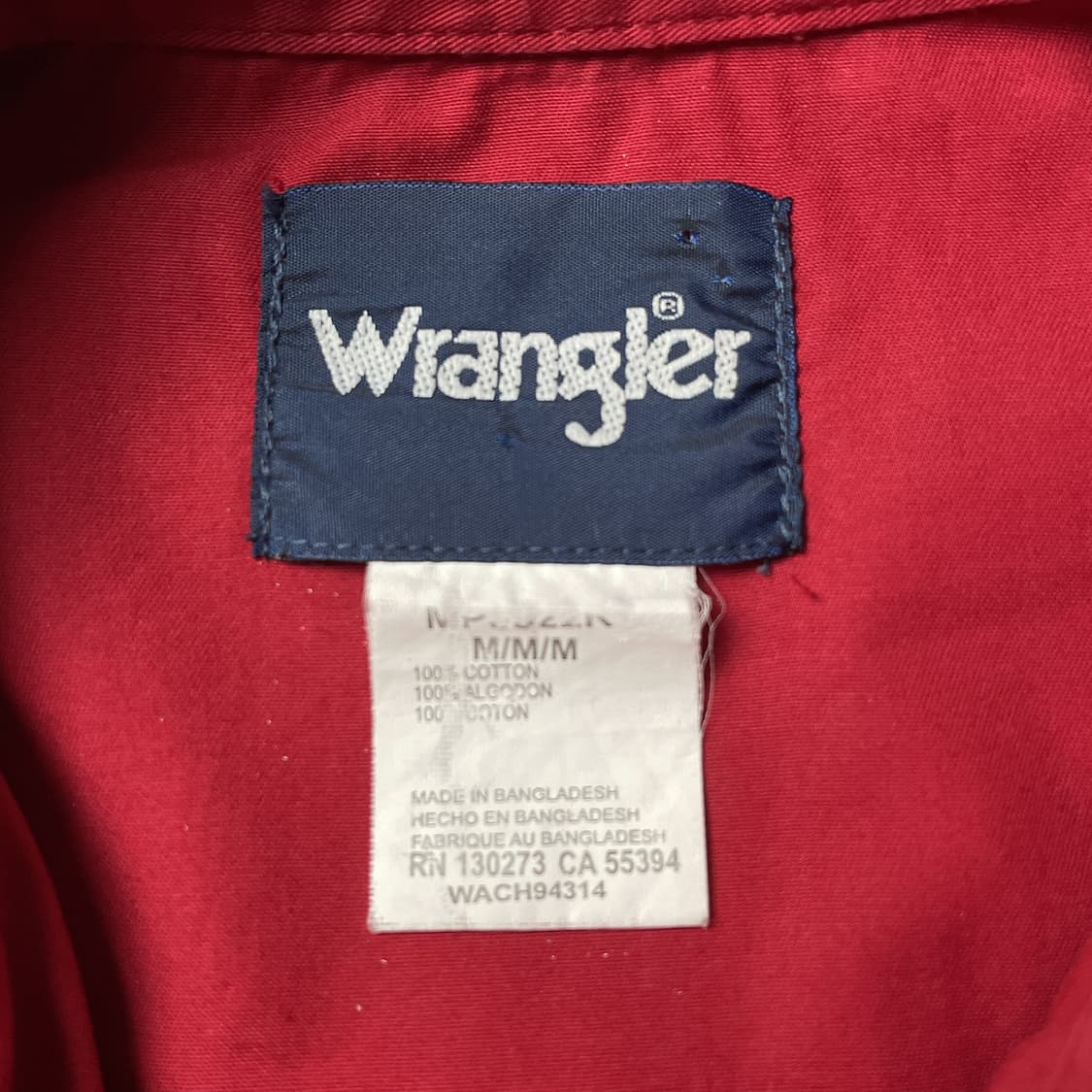 WRANGLER 랭글러 빈티지 플랩포켓 레드 코튼 셔츠 A00474 상품이미지9