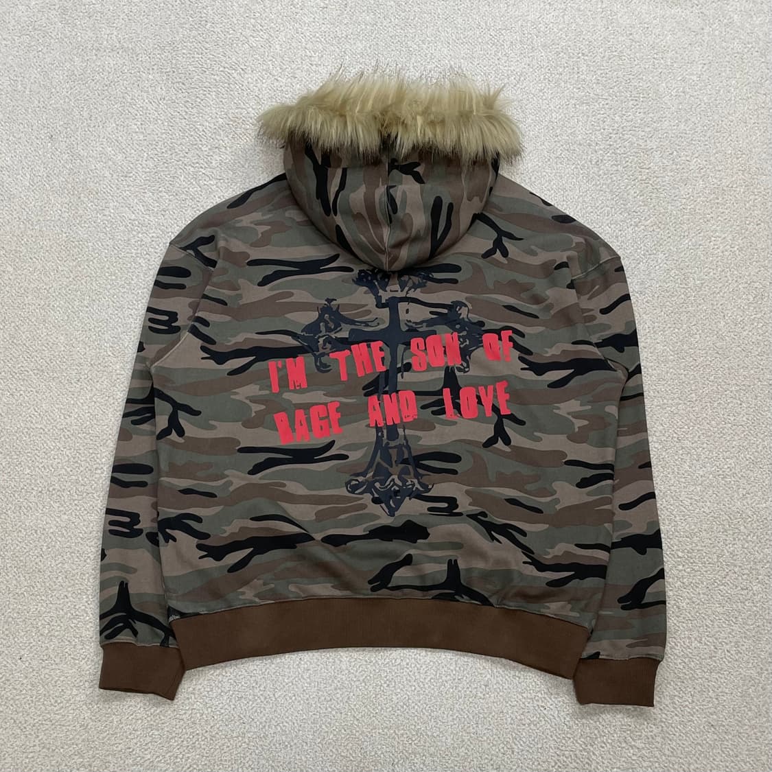 톤실 Tonsil 그래픽 프린팅 카모 후드집업 상품이미지2