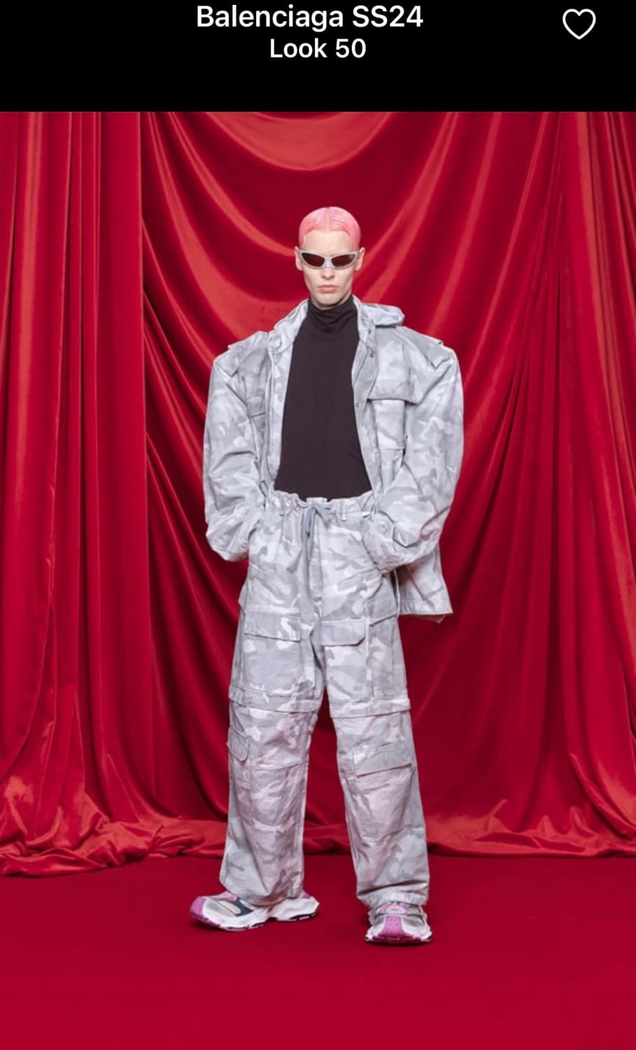 [XS] 발렌시아가 그레이스케일 카모 라지카고 팬츠 상품이미지1