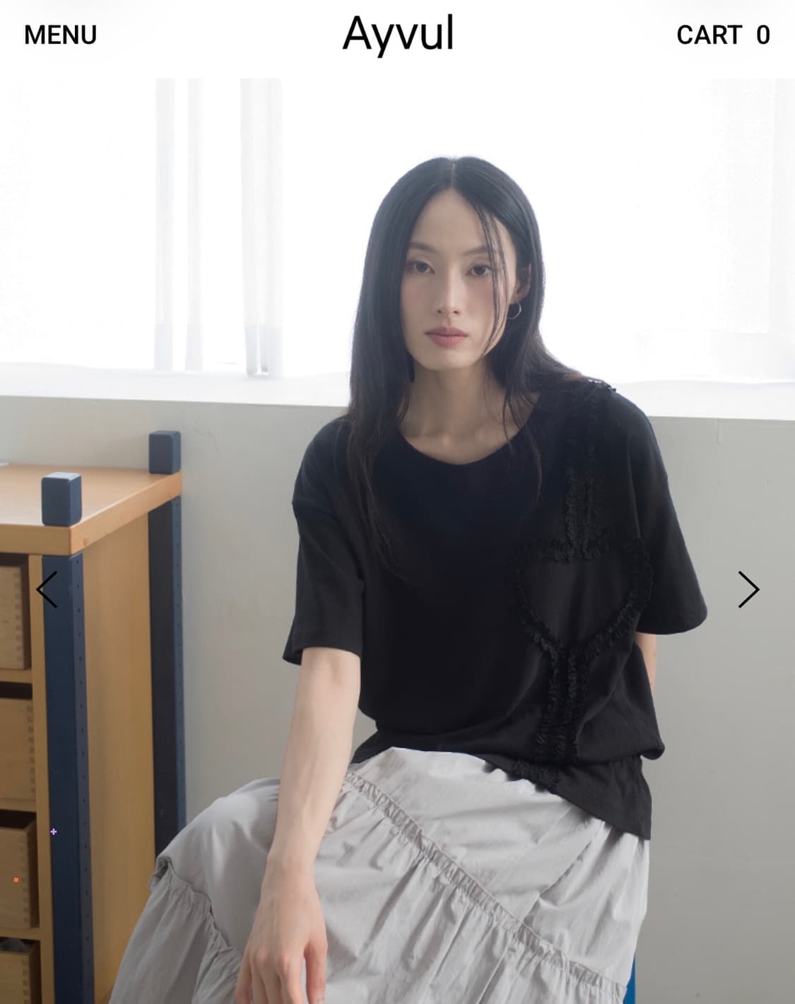 Ayvul 레이스 러플 티셔츠 luv lace luffle t-shirt 상품이미지2