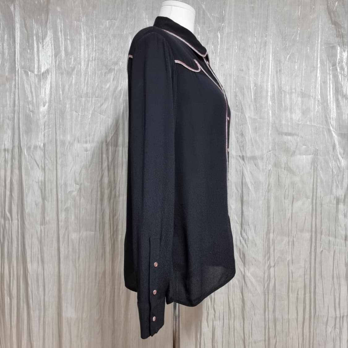 마쥬 maje 블랙핑크 블라우스 셔츠 (55) 상태굿 상품이미지2