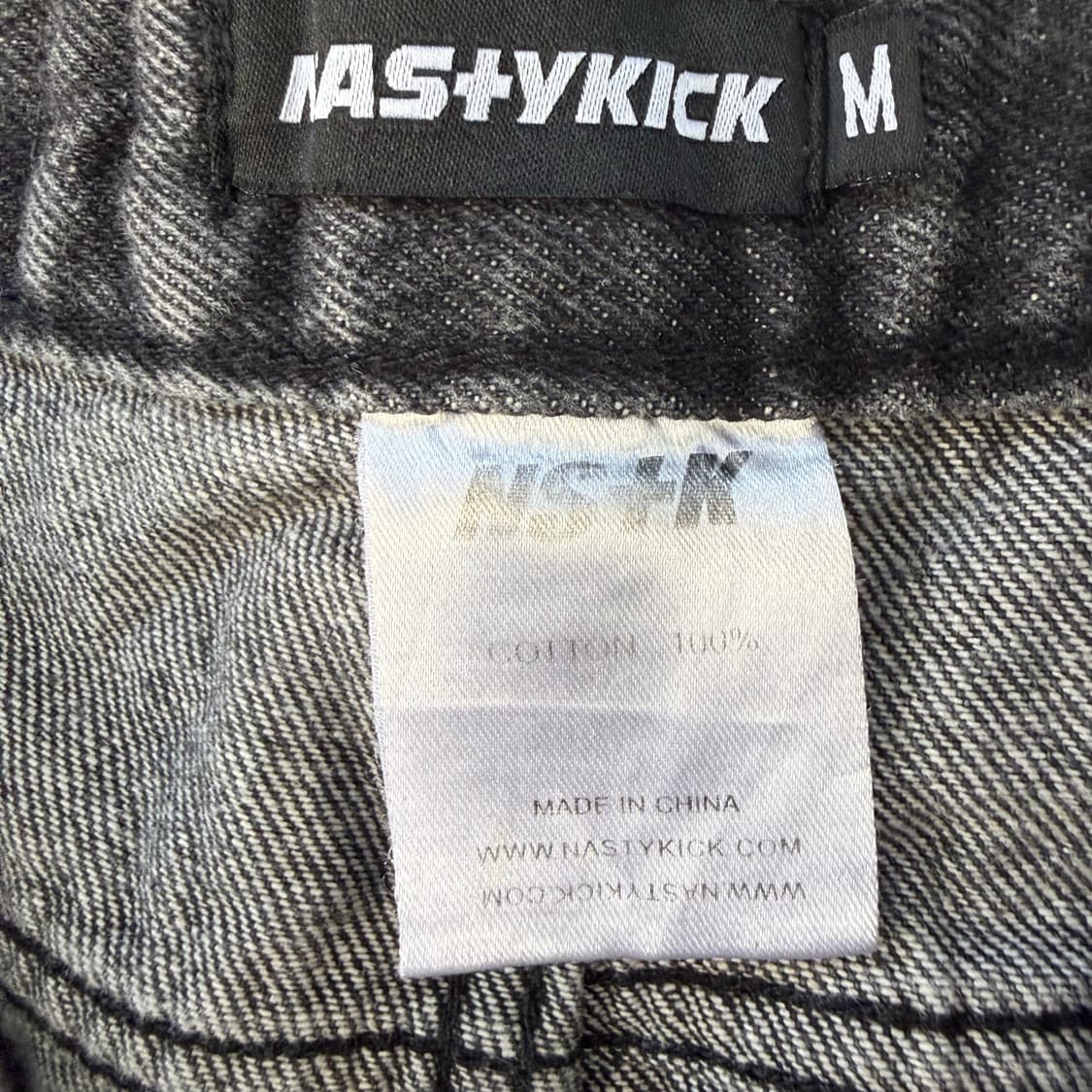 네스티킥 NASTYKICK 시티스케이프 브러쉬드 워싱 데님 팬츠 블랙 상품이미지6
