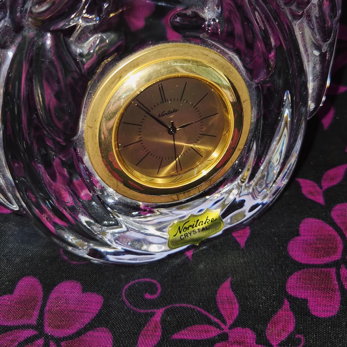 80s 노리다케 크리스탈 천사 탁상 시계 상품이미지7
