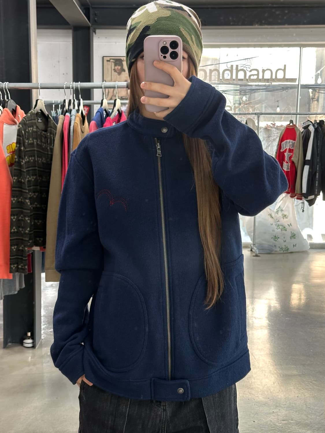 리바이스 00s 넥버튼 울 헤링턴 자켓 상품이미지1