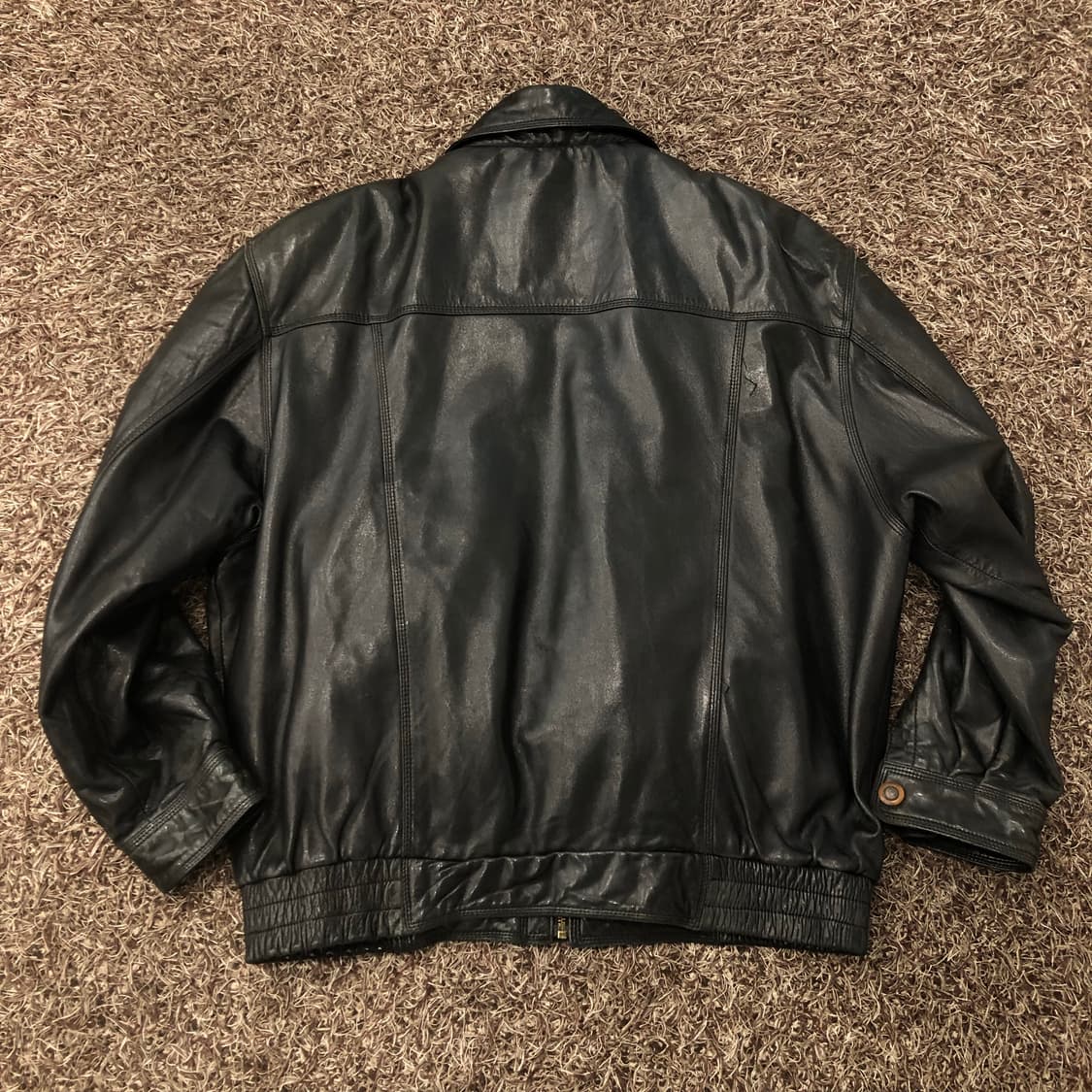 런던포그 양가죽 봄버 레더 가죽 자켓 상품이미지5