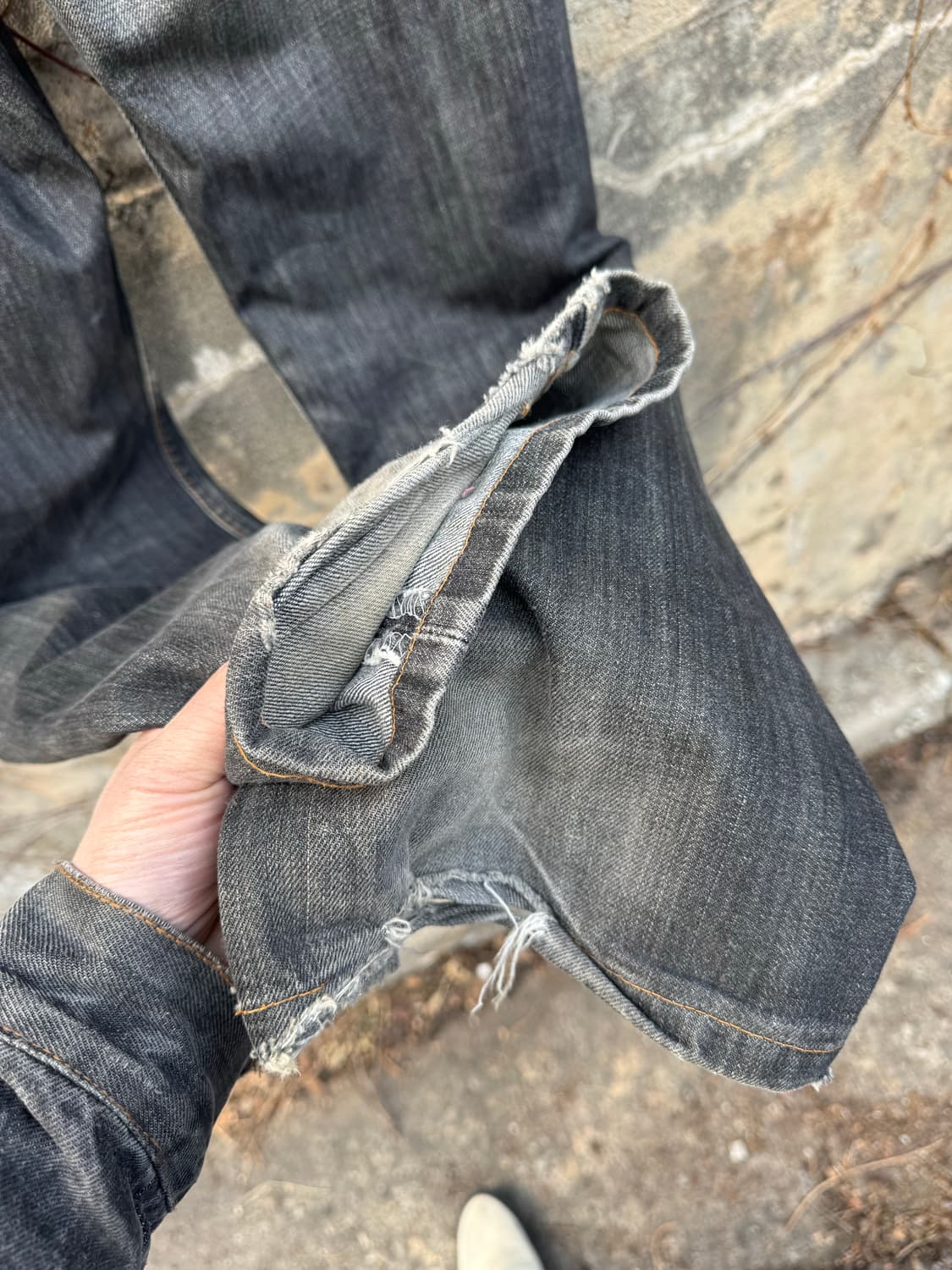 00s 리바이스 빈티지 503 블랙진 블랙 워싱 데님 팬츠 상품이미지7