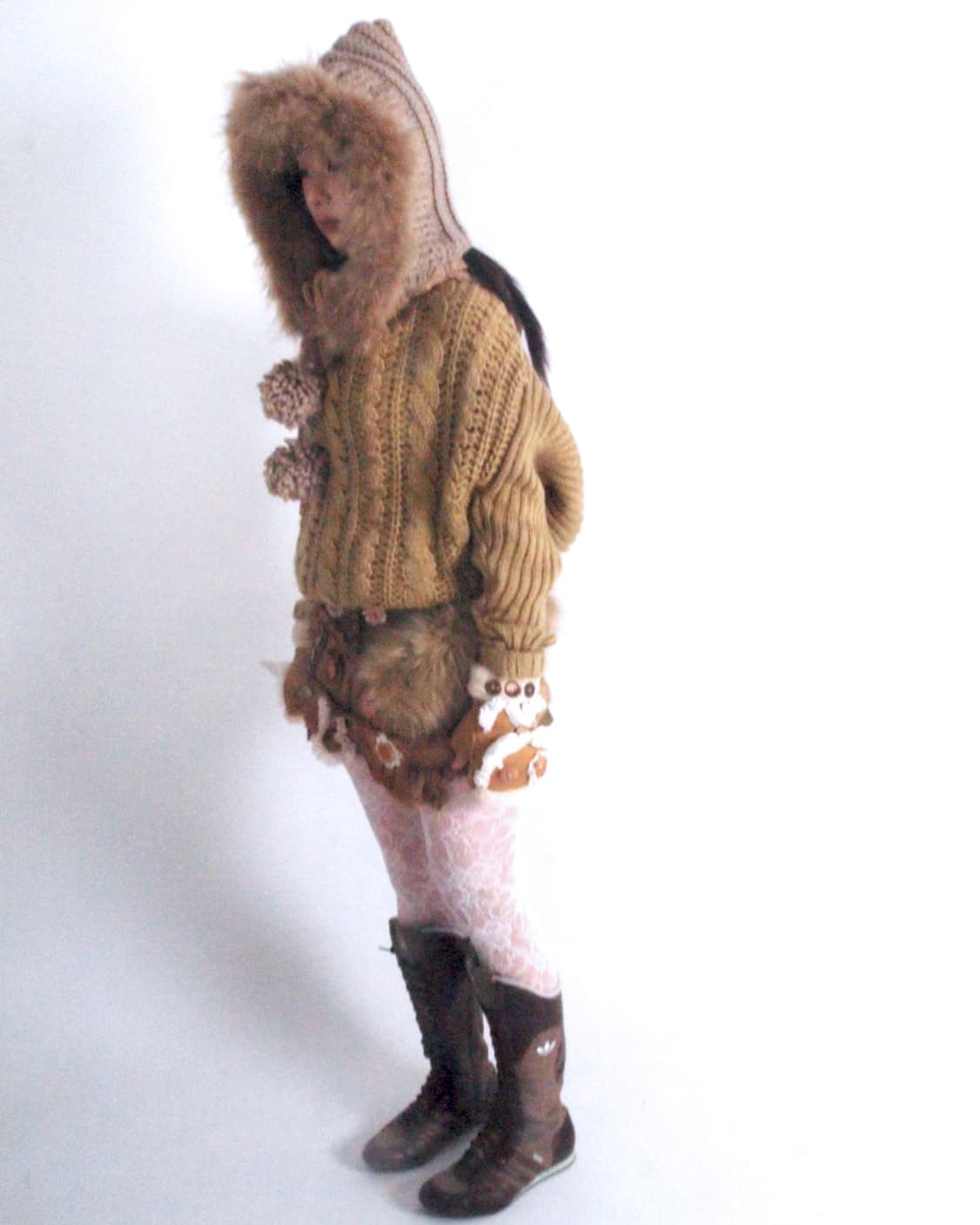 Custom🐾)pom-pom fur bonnet hood 상품이미지5