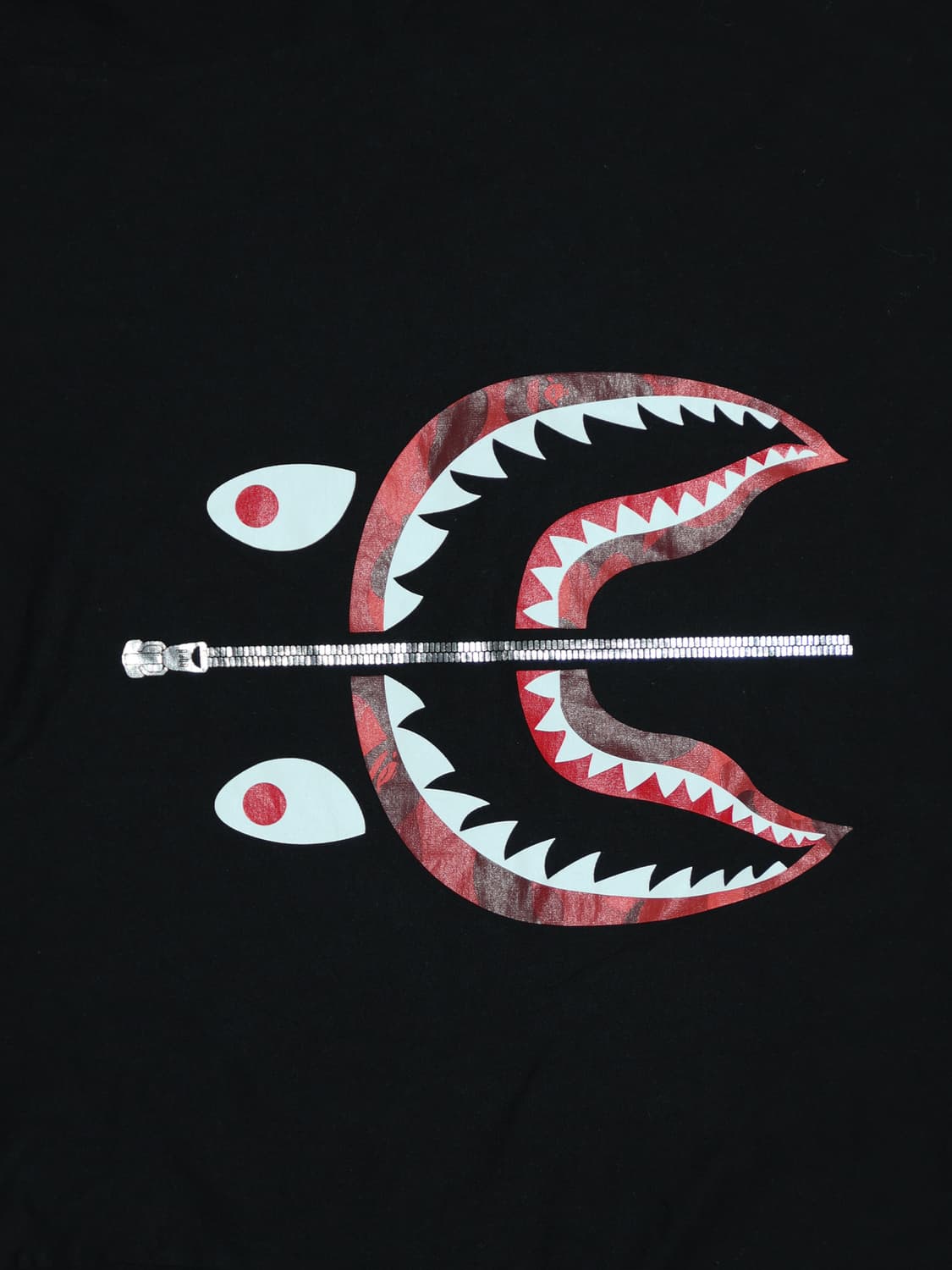 [정품]베이프 샤크 지퍼 그래픽 민소매 티셔츠 블랙 3XL 상품이미지3