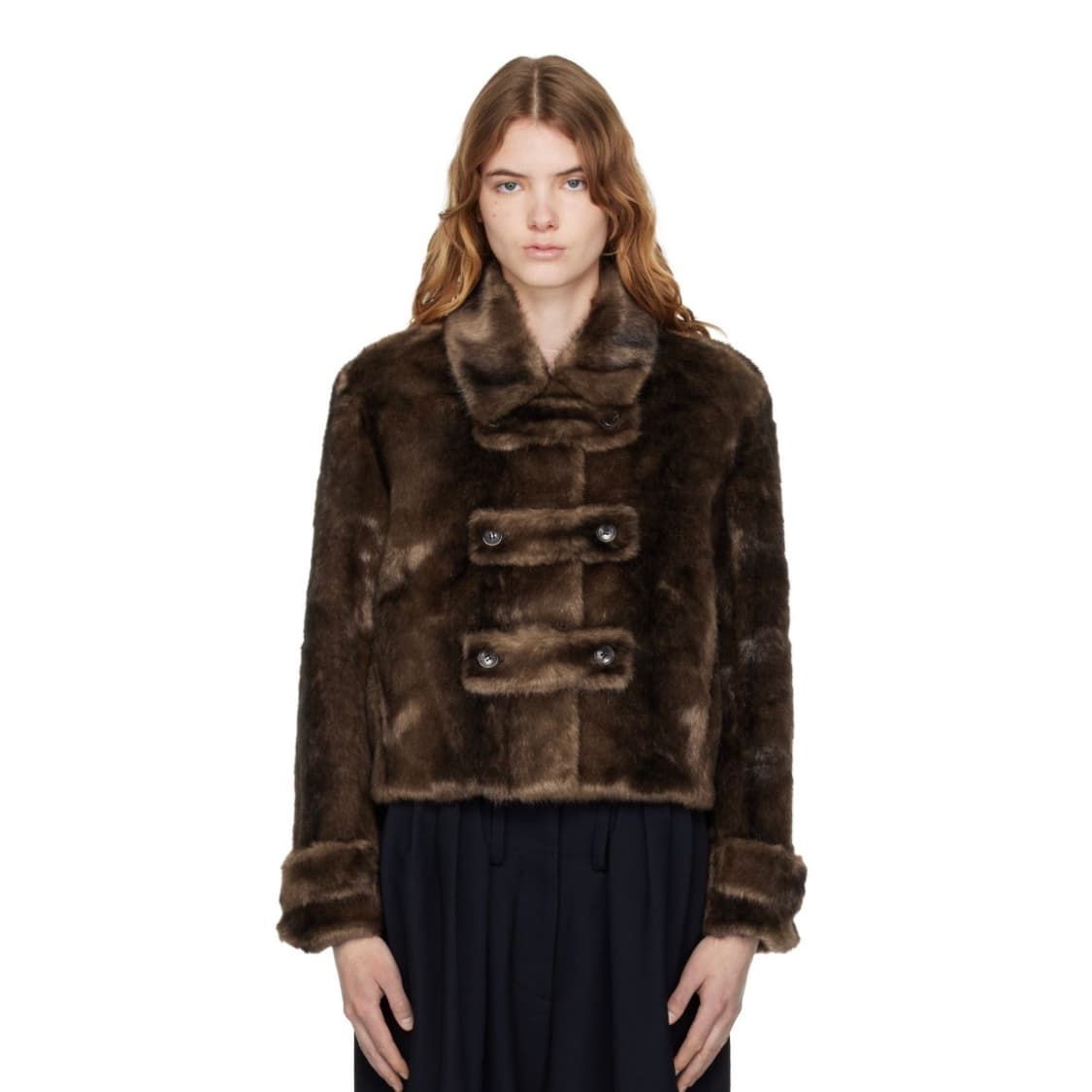 Open YY 오픈와이와이 토글 퍼자켓 브라운 (단종) 상품이미지1