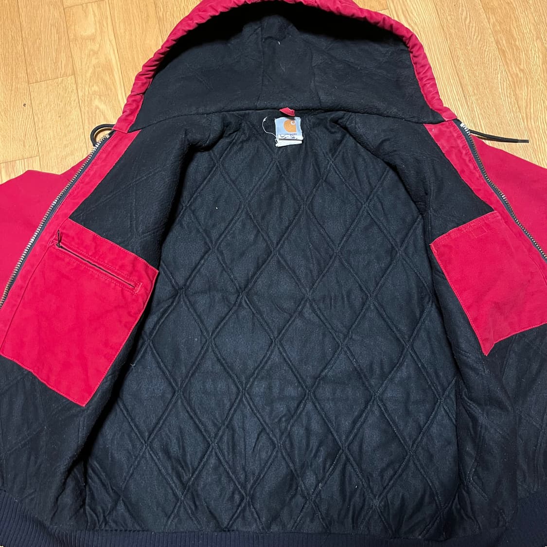 [M] 00s 빈티지 칼하트 액티브 자켓 J140 RED 상품이미지3