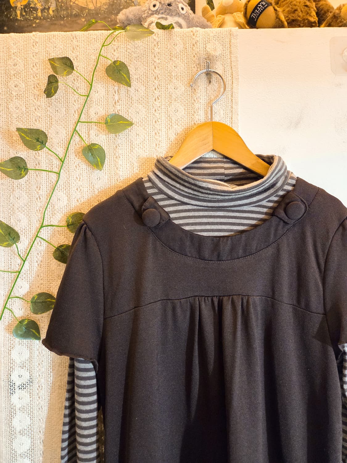 코코아 레이어드 일체형 탑 상품이미지2