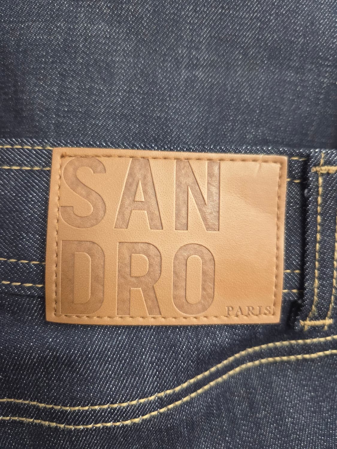 SANDRO 산드로 다크 데님 와이드 팬츠 상품이미지5