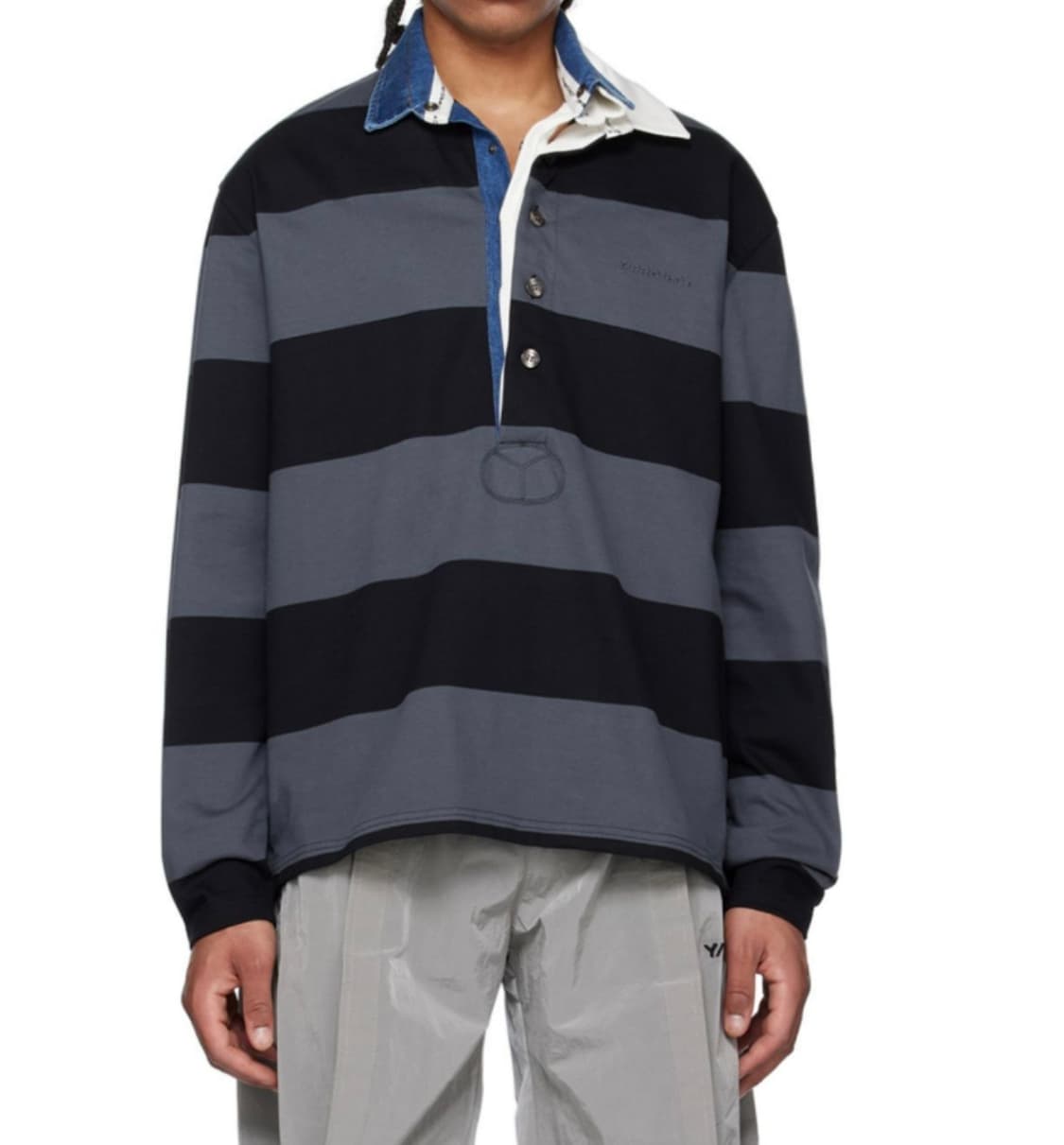 와이프로젝트 더블 카라 럭비 폴로 티셔츠 L사이즈 상품이미지1