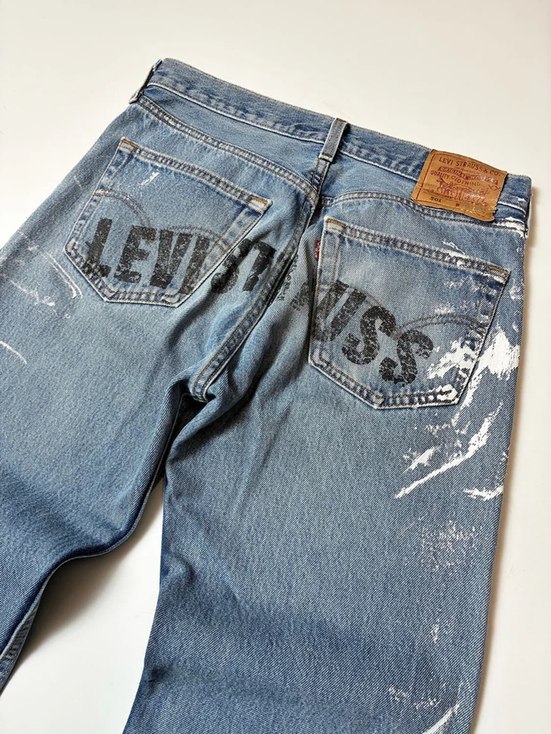 리바이스 501 USA 90's 페인팅 데님 팬츠 PN8526 상품이미지6