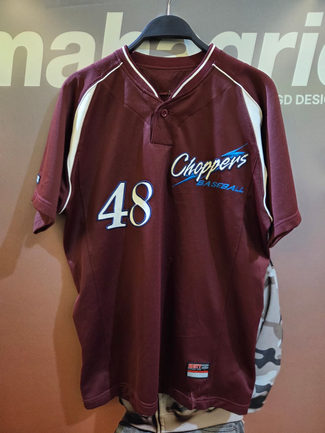 Vintage 버건디 베이스볼져지 상품이미지2