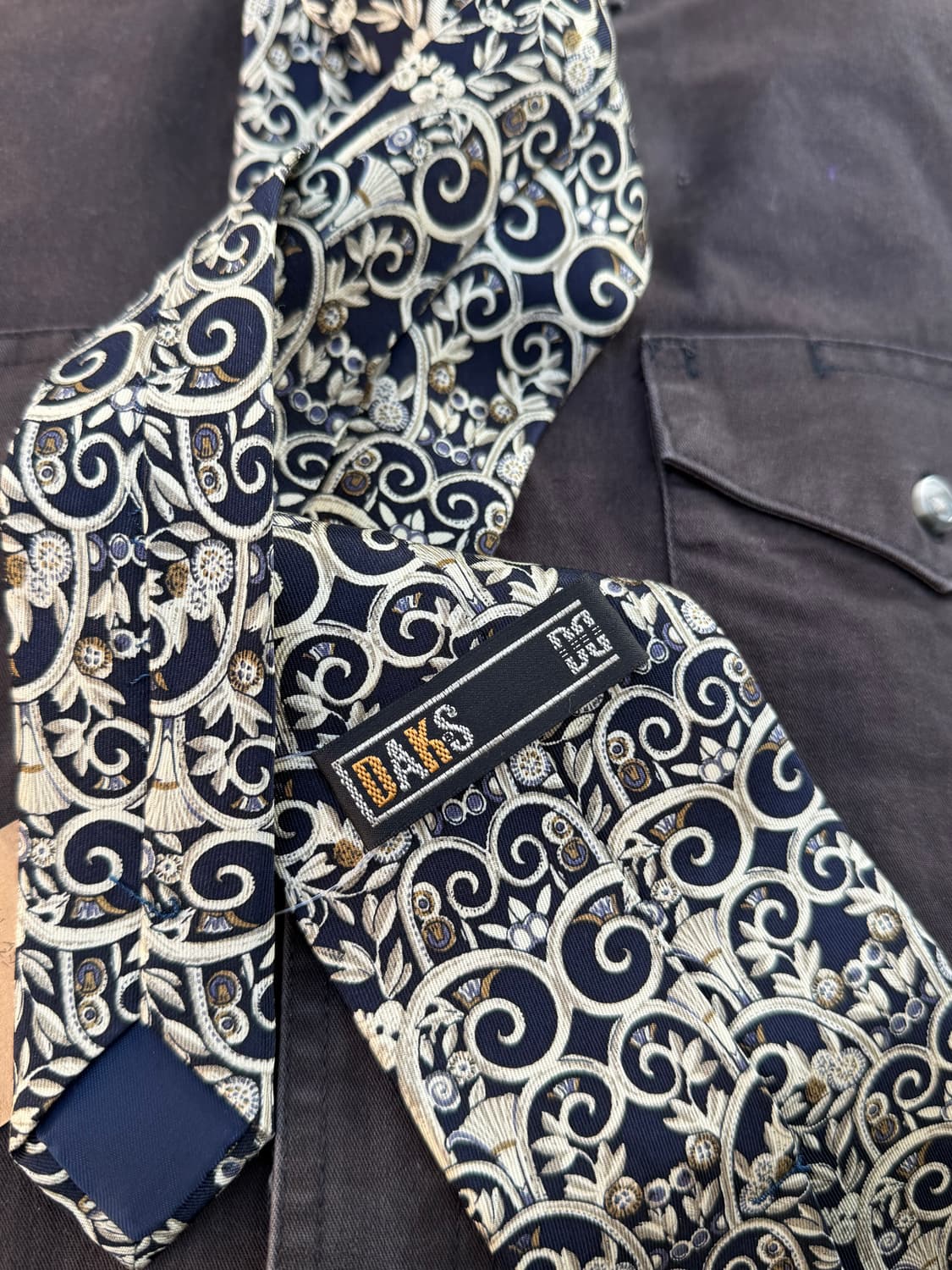 90s Daks 닥스 페이즐리 실크 타이 상품이미지4