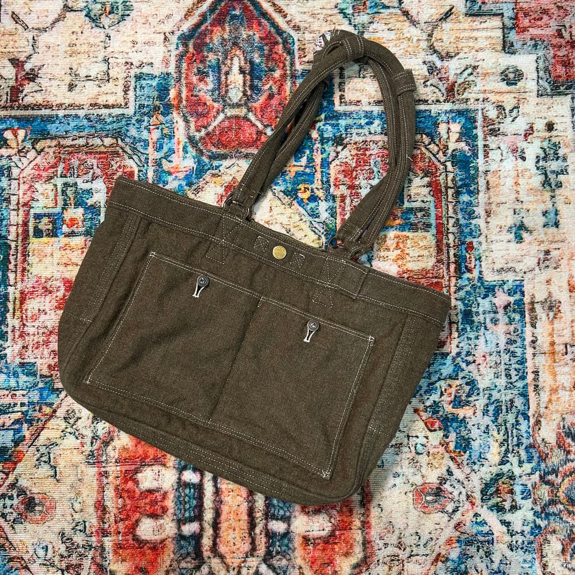 [OS] ✨유일매물✨ 요시다 포터x맨즈 맬로즈 리버시블 울 핸드백 상품이미지2