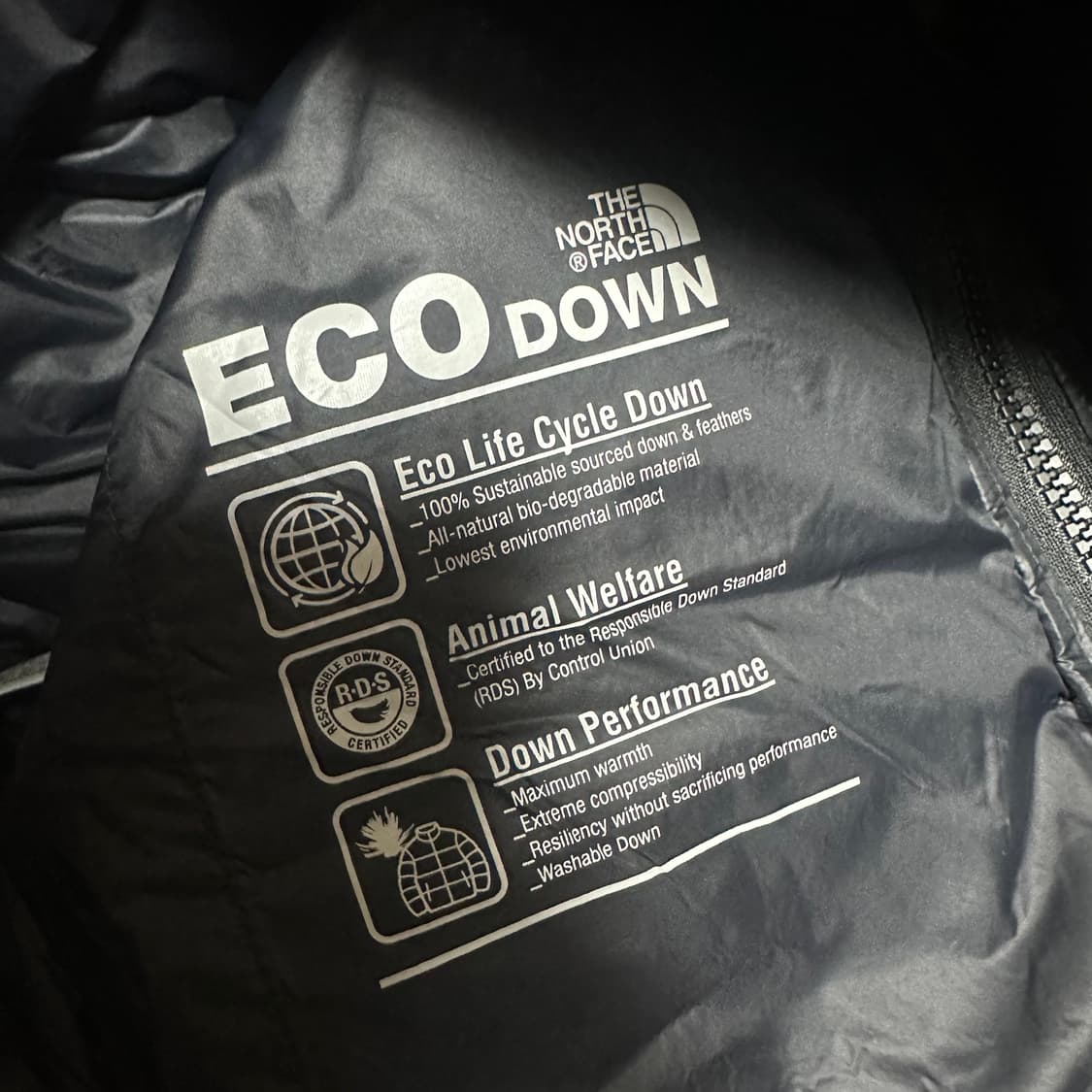 ✨ (바배) 노스페이스 에코 다운 블랙 패딩  상품이미지5