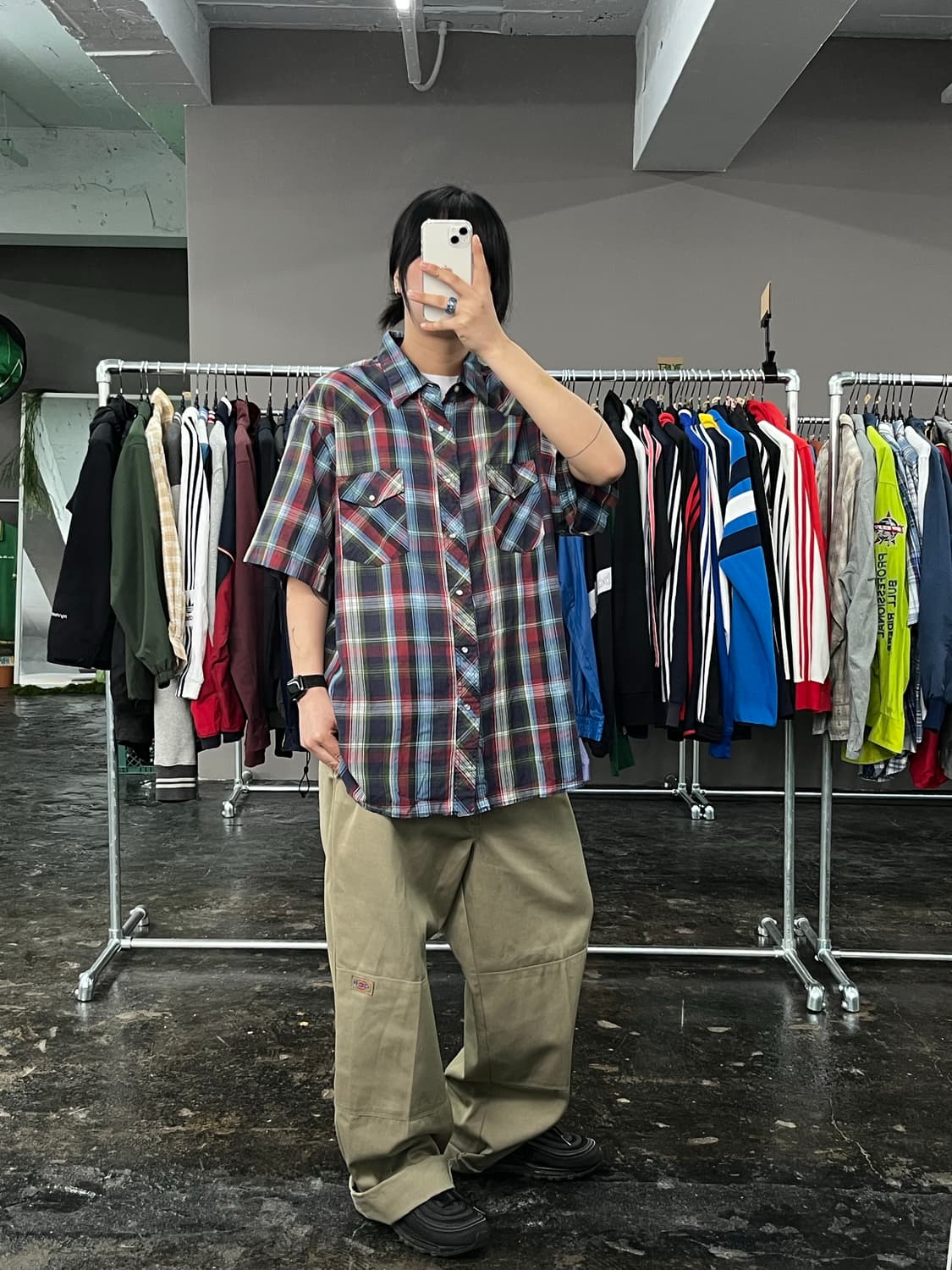 랭글러 웨스턴 체크 반팔 셔츠 상품이미지5