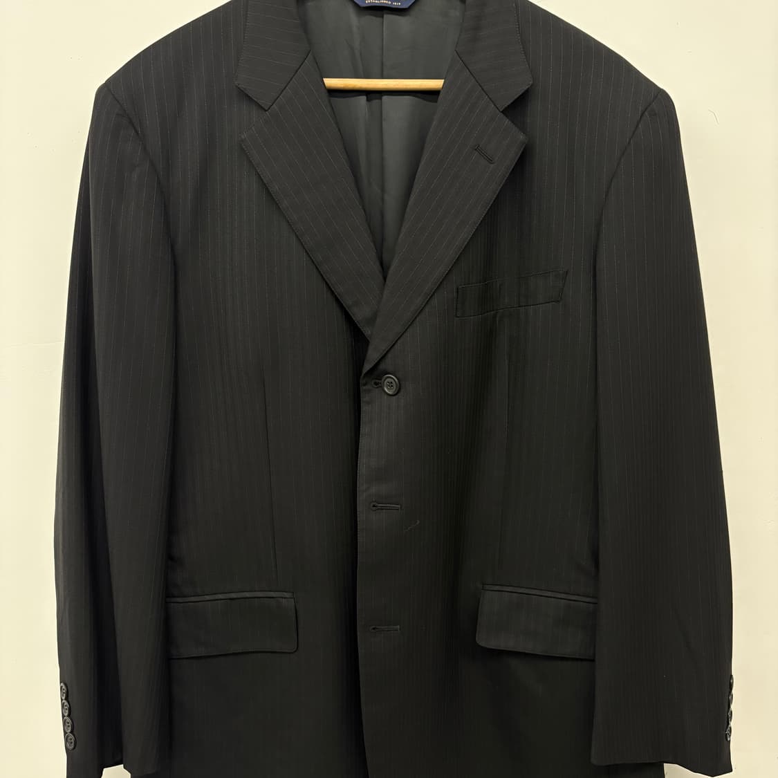 브룩스 브라더스 블랙 스트라이프 정장 자켓 남/XL 상품이미지2