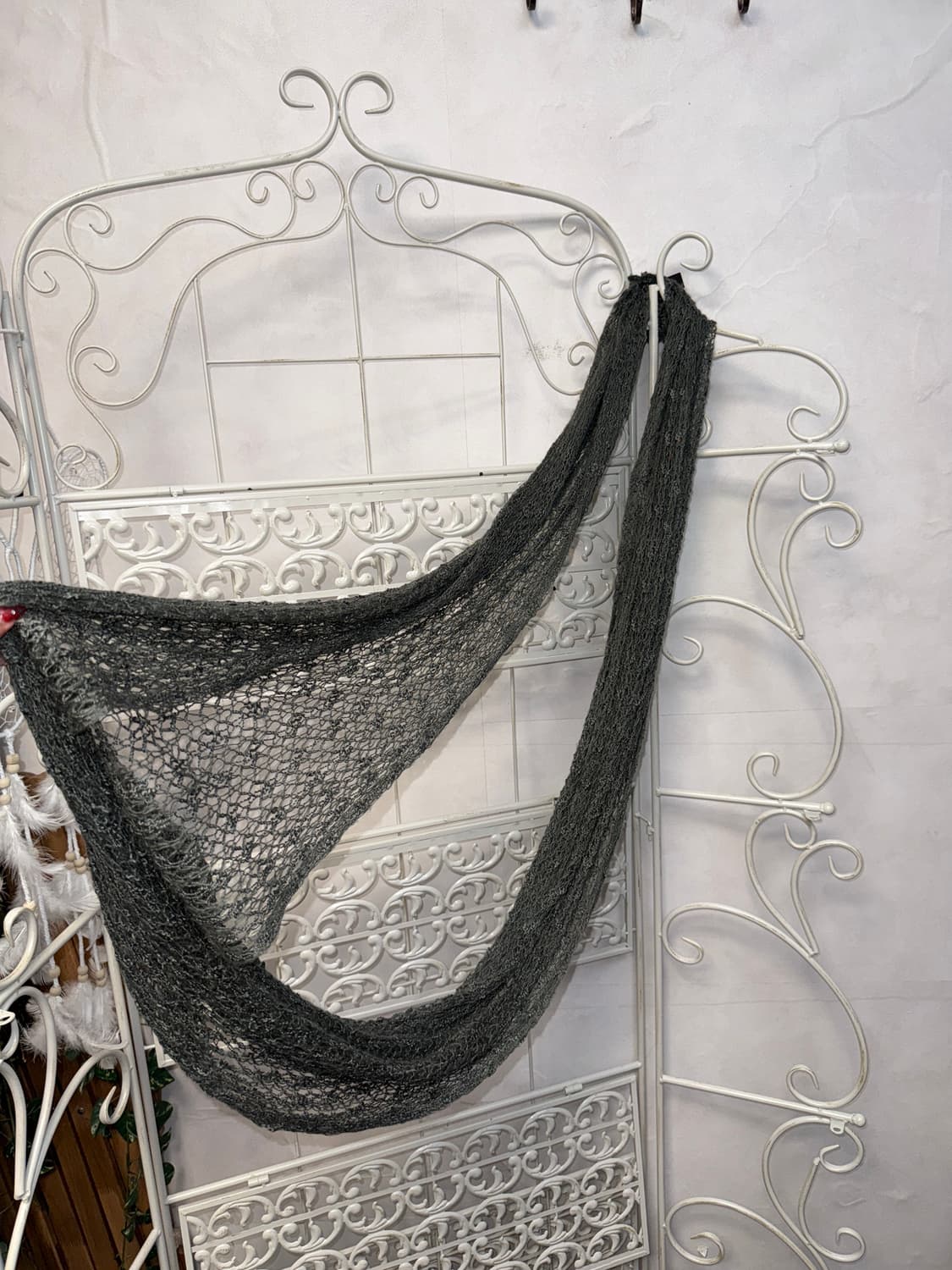 Charcoal grunge floral net warmer  상품이미지2
