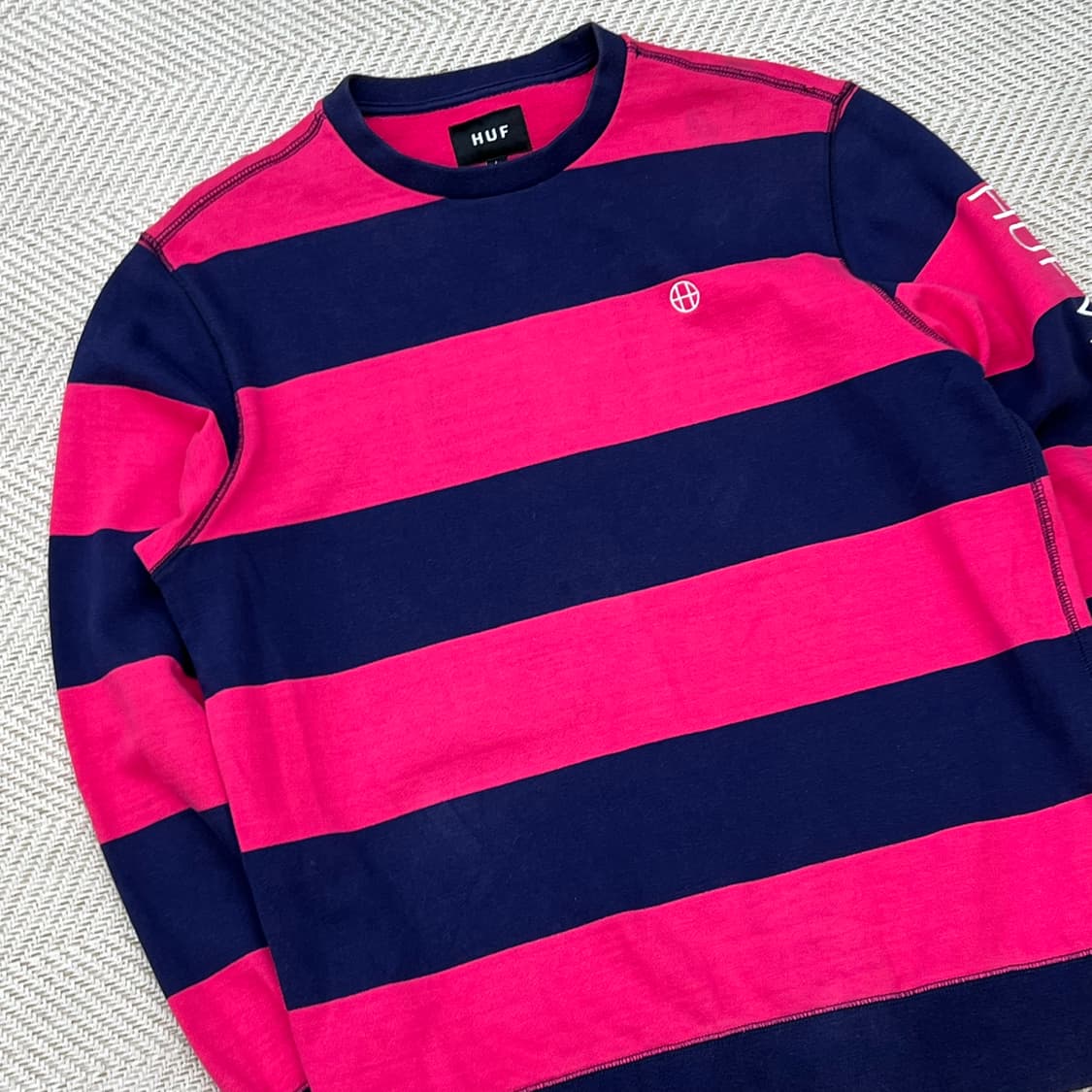 허프 레터링 단가라 맨투맨 r2470 상품이미지3