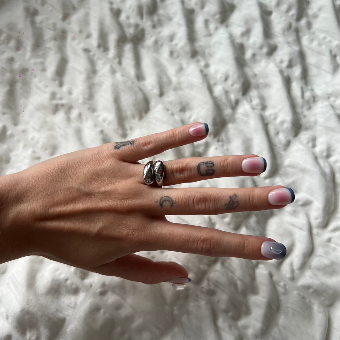 실버 드롭 라인 반지 상품이미지6