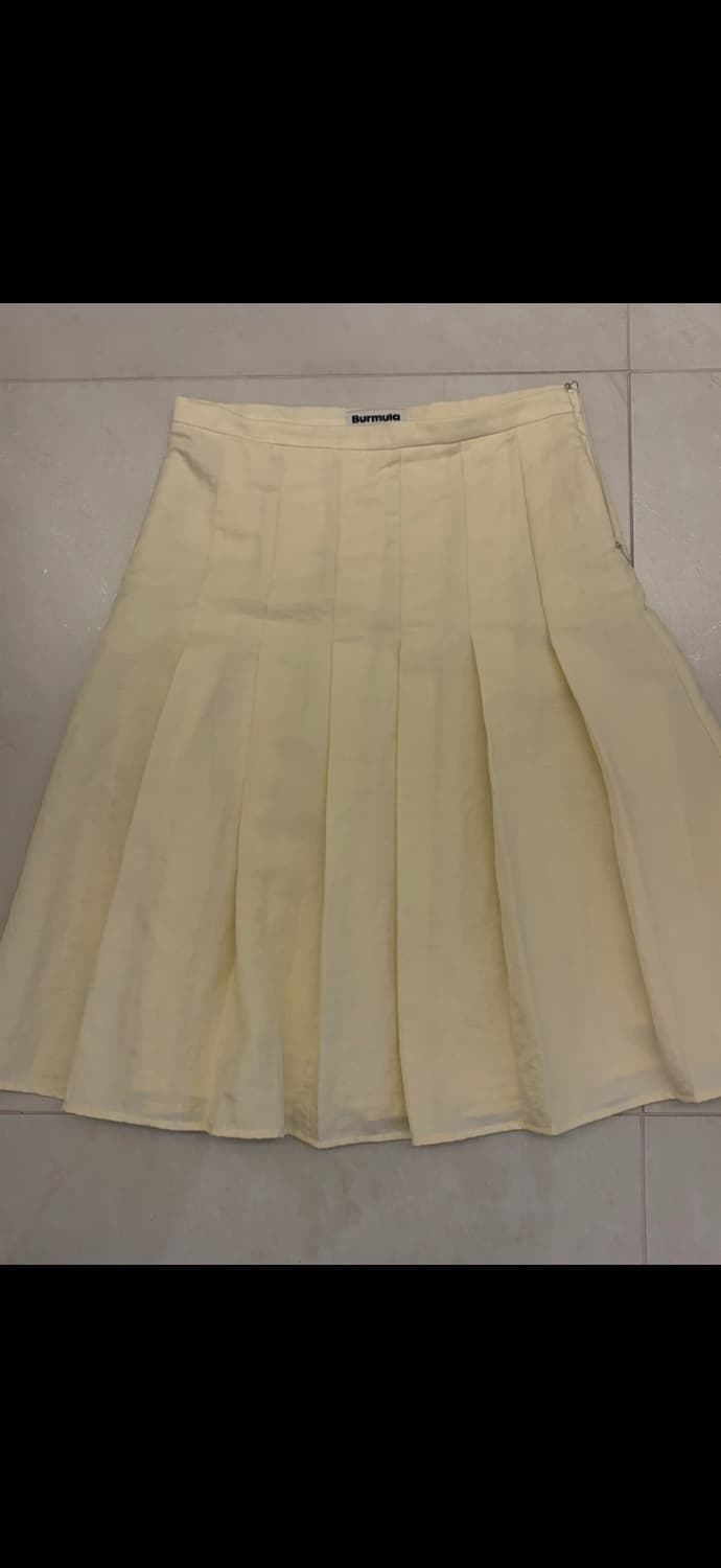 Burmula 버뮬라 옐로우 플리츠 스커트 상품이미지4